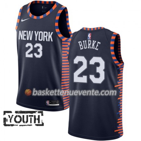 Maillot Basket New York Knicks Trey Burke 23 2018-19 Nike City Edition Navy Swingman - Enfant